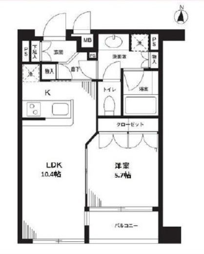 オーキッドレジデンス神楽坂 202 間取り図