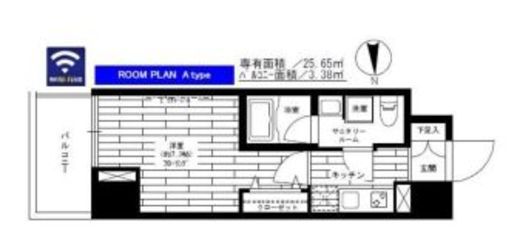 ステージグランデ秋葉原 7階 間取り図