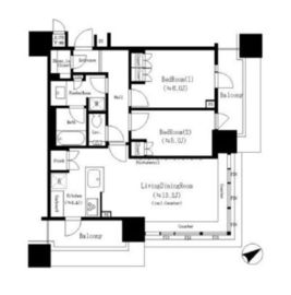 ブリリアタワーズ目黒 4階 間取り図