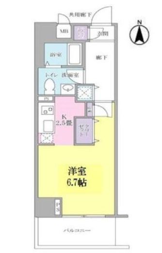 キーヌ・ブラン 409 間取り図