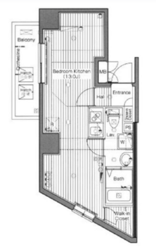 グランド・ガーラ南麻布 15階 間取り図