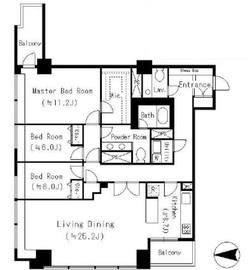 紀尾井町ガーデンタワー 2108 間取り図