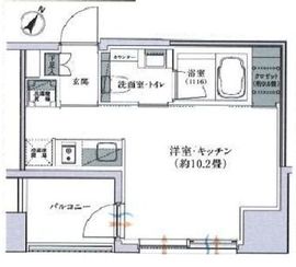 パークリュクス銀座8丁目mono 2階 間取り図