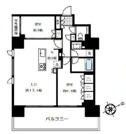 ウェリス六本木 6階 間取り図