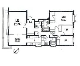 オークヒルス 2階 間取り図