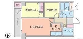 カルチェ恵比寿 502 間取り図