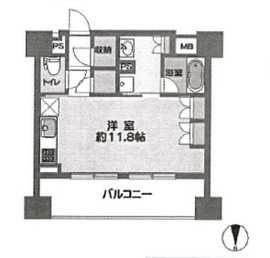 レクセル高田馬場 6階 間取り図