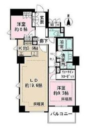 ジオグランデ元麻布 2階 間取り図