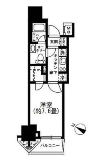 シティハウス目黒ザ・ツイン 5階 間取り図