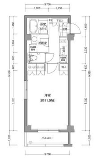 JP noie 小石川富坂 (ジェーピーノイエ小石川富坂) 101 間取り図