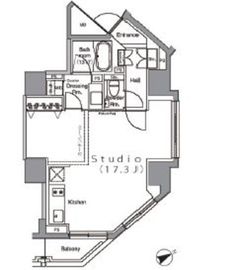 パークハビオ麻布台 701 間取り図