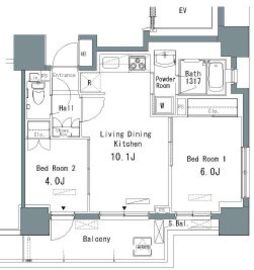 パークアクシス仲御徒町 204 間取り図