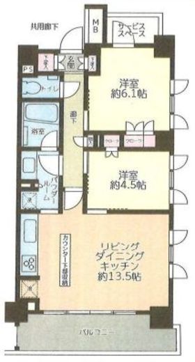 パークリュクス渋谷西原 7階 間取り図