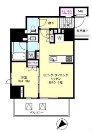 ルフォン白金台ザ・タワーレジデンス 4階 間取り図