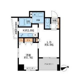 クリオ戸越銀座壱番館・弐番館 1-1001 間取り図