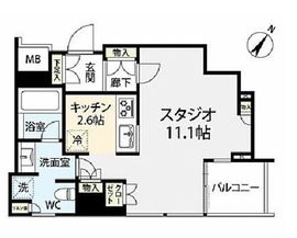 クロスエアタワー 5階 間取り図