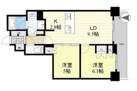 ブランズ錦糸町 8階 間取り図