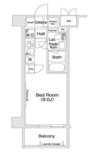 コンフォリア新宿 702 間取り図