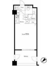 カスタリア水天宮 602 間取り図