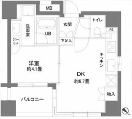 カスタリア人形町2 704 間取り図