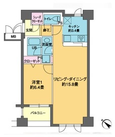 カスタリア茅場町 1202 間取り図