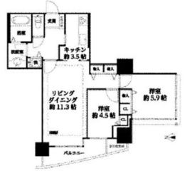 河田町ガーデン 1-710 間取り図