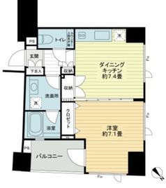レフィール日本橋浜町 6階 間取り図