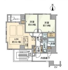 ゼファー芝公園 3階 間取り図