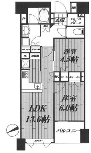 ミッドガーデン赤坂氷川 6階 間取り図