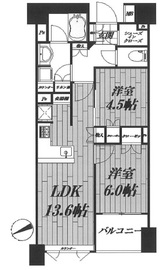 ミッドガーデン赤坂氷川 6階 間取り図