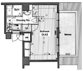 グランド・ガーラ西麻布 10階 間取り図