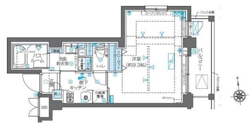 ZOOM渋谷笹塚 3階 間取り図