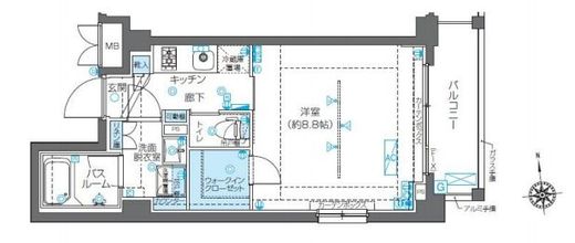 ZOOM渋谷笹塚 3階 間取り図