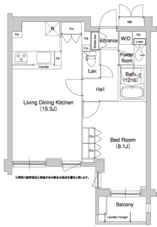 コンフォリア原宿 507 間取り図