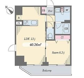 ダイヤモンドタワー西小山 1005 間取り図