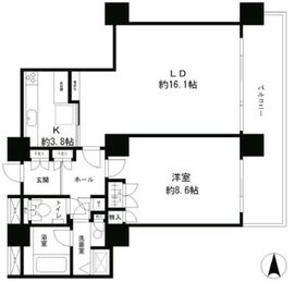 リバーポイントタワー 1202 間取り図