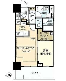 パークタワー西新宿エムズポート 6階 間取り図