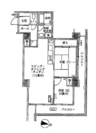 トリニティー芝浦 2102 間取り図