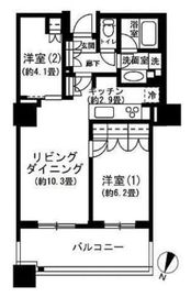 ブリリア有明スカイタワー 9階 間取り図