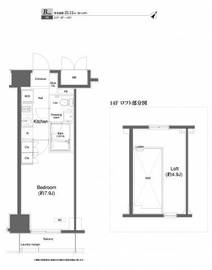 プラウドフラット白金高輪 1405 間取り図