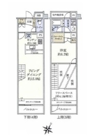 グランドメゾン築地 4階 間取り図