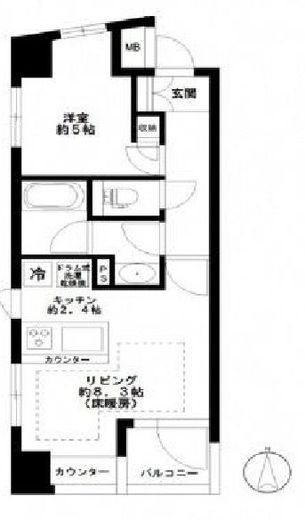 クオリア恵比寿イースト 4階 間取り図