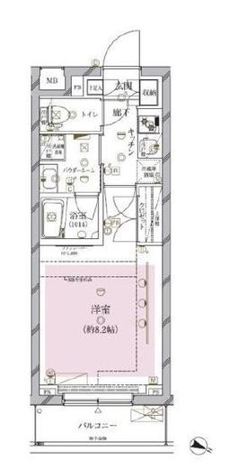 クレイシア目黒碑文谷 3階 間取り図