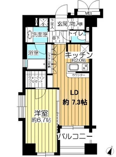 デュオ・スカーラ西麻布タワーイースト 11階 間取り図
