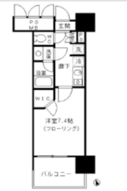 フォンテーヌ芝浦 1207 間取り図