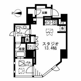 プライムアーバン四谷外苑東 504 間取り図