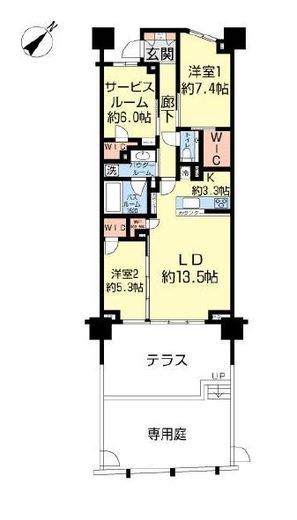ガーデンヒルズ四ツ谷迎賓の森 1階 間取り図