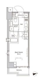 プラウドフラット門前仲町5 401 間取り図