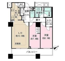 ザ・パークハウス西新宿タワー60 59階 間取り図