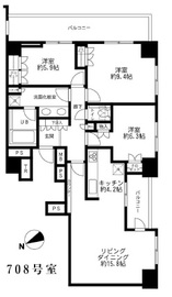 グランスイート虎ノ門 7階 間取り図